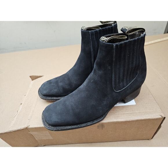 Semental Rancho Mens Black Western Chelsea Boots Leather Rodeo Square Toe 27.5 9 main image 15